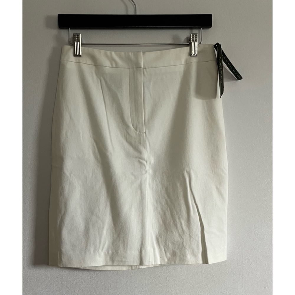 Ralph Lauren NWT stretch white pencil skirt 6P